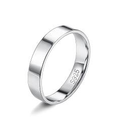 ORAZIO S925 Sterling Silber Ringe für Frauen Männer minimalistisch Daumen Stacking zierlich Aussage Ring hoch poliert Ewigkeit Hochzeit Band Ringe Komfort Fit Größe 5 bis 10 23 von ORAZIO