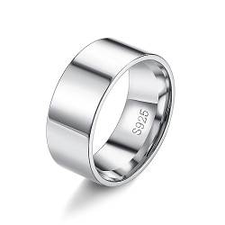 ORAZIO S925 Sterling Silber Ringe für Frauen Männer minimalistisch Daumen Stacking zierlich Aussage Ring hoch poliert Ewigkeit Hochzeit Band Ringe Komfort Fit Größe 5 bis 10 33 von ORAZIO