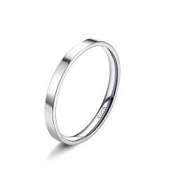 ORAZIO S925 Sterling Silber Ringe für Frauen Männer minimalistisch Daumen Stacking zierlich Aussage Ring hoch poliert Ewigkeit Hochzeit Band Ringe Komfort Fit Größe 5 bis 10 7 von ORAZIO