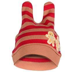 ORGANICKID Baby Mütze aus Jersey - Reine Bio Baumwolle (GOTS) extra weich für Jungen und Mädchen im Alter von 0-3 Jahre, Slouch, Beanie Zipfelmütze rot (Unisex) von ORGANICKID