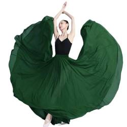 ORIDOOR Damen Fairy Lyrical Tanzrock Farbverlauf Farbe Chiffon Swing Rock Ballett Modren Tanzkostüm, A6 grün, Einheitsgröße von ORIDOOR