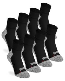 ORIGINAL BASICS Herren & Damen Multi Sportsocken COOLMAX Laufsocken Funktionssocken Running Kurz Atmungsaktiv Frotteesohle (8 Paar) Schwarz-Grau 39-42 von ORIGINAL BASICS