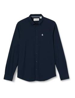 ORIGINAL PENGUIN Herren Ls Eco Oxford W Stre Hemd, Dunkler Saphir, M von ORIGINAL PENGUIN