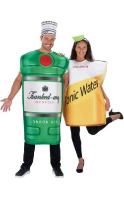 ORION COSTUMES Erwachsene Unisex Gin Tonic Gepaart Neuheit Paare Karneval Fasching Kostüme von ORION COSTUMES