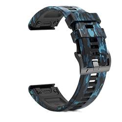 ORKDFJ 22 x 26 mm Leder-Silikon-Uhrenarmband für Garmin Fenix 5/5X Plus 6/6X Pro Fenix 7X 7 Smart-Armband, Schnellverschluss-Armband, 22mm For Fenix 6 6Pro, Achat von ORKDFJ
