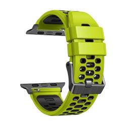 ORKDFJ FKM Gummi-Uhrenarmband für Apple Watch 9, 8, 7, 6, 5, 4, SE-Serie, 45 mm, 44 mm, 42 mm, Ultra 1, 2, 49 mm, Ersatz-Uhrenzubehör, Armband, 49 mm, Achat von ORKDFJ