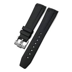 ORKDFJ Gummi-Silikon-Armband für Longines Conquest HydroConquest L3 wasserdichtes Uhrenarmband, Pin/Faltschließe, 19 mm, 20 mm, 21 mm, 21 mm, Achat von ORKDFJ