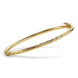 OROVI Armschmuck für Damen Armreif in schöner gedrehter Optik Gelbgold Twist Armband aus 9 Karat (375) Gold von OROVI