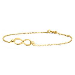 OROVI Damen Goldschmuck, Gold Armband Infinity, Unendlichkeitszeichen, 9 Karat (375) Gelbgold von OROVI