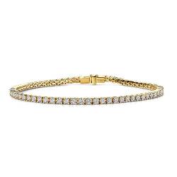 Orovi Damen Armband Gelbgold 3.00 Ct Diamant Tennisarmband 14 Karat (585) Gold und Diamanten Brillanten, Länge 18 cm von OROVI