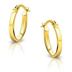 Orovi Damen-Creolen Ohrringe GelbGold Ohrringe 9Karat (375) Ohr-Schmuck von OROVI