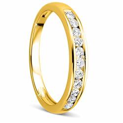 Orovi Damen-Ring Memoire Hochzeitsring GelbGold 14 Karat (585) Brillianten 0.33 carat Verlobungsring Diamantring von OROVI