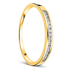Orovi Damen-Ring Memoire Hochzeitsring GelbGold 18 Karat (750) Brillianten 0.10 carat Verlobungsring Diamantring von OROVI