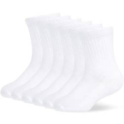 ORPAPA Socken Kinder Tennissocken Sportsocken Kinder Baumwolle Kindersocken für Jungen Mädchen 3 Paar Weiß von ORPAPA