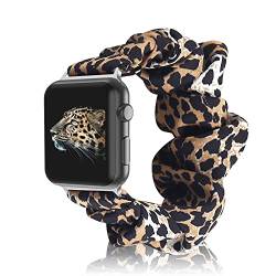 Scrunchie Stoffarmband für Apple Watch Bands – elastisches Armband für Frauen und Mädchen – kompatibel mit Apple iWatch Serie 8,7, 6, 5, 4, 3, 2, 1 (45 mm, 44 mm, 42 mm) von ORROKER