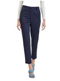 ORSAY Dunkelblau gestreifte Hose Slim Fit Hosen für Damen | Stilvolle Damenhosen | Bequemer Modetrends | Vielseitige Kollektion | Business Casual | Moderne Schnitte 36 von ORSAY