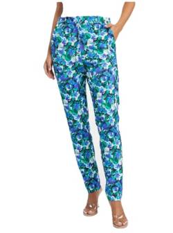 ORSAY Grüne und Blaue Damenhose mit Blumenmuster Slim Fit Hosen für Damen | Stilvolle Damenhosen | Bequemer Modetrends | Vielseitige Kollektion | Business Casual | Moderne Schnitte 36 von ORSAY