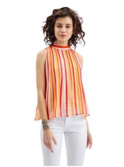 ORSAY Rosa-orange gestreifte Damenbluse Damen-Oberteile | Tops, T-Shirts und Blusen | Modische Oberbekleidung | Vielfältige Styles | Trendige Damenmode | Casual Outfits | Elegante Tops 38 von ORSAY