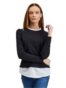 ORSAY Schwarzer Damenpullover mit Hemdeneinsatz Damen-Oberteile | Tops, T-Shirts und Blusen | Modische Oberbekleidung | Vielfältige Styles | Trendige Damenmode | Casual Outfits | Elegante Tops L von ORSAY