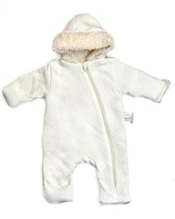 ORSON for® | Baby Overall mit Kapuze | Strampler Neugeborene mit Reißverschluss | 0-24 Monate | 100% Baumwolle | Wollwalk | Oeko-Tex (Beige c, 62-68) von ORSON for