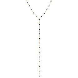 ORUS BIJOUX Halskette Krawatte Silber vergoldet Steine Lapis, Sterling-Silber 925/1000, Lapis, natürliche Perlen von ORUS BIJOUX
