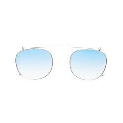 Moscot Clip für Sonnenbrillen, polarisiert, Clip auf Sonnenbrillen, polarisierte Gläser im Moscot-Stil, ultraleicht, für Herren und Damen, Moscot, Retro-Stil., blau, Einheitsgröße von OS SUNGLASSES