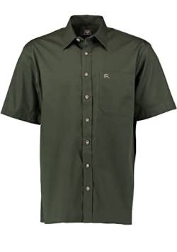 OS Trachten Herren Hemd Kurzarm Jagdhemd mit Liegekragen Uxdeya, Größe:41/42, Farbe:dunkelgrün von OS Trachten