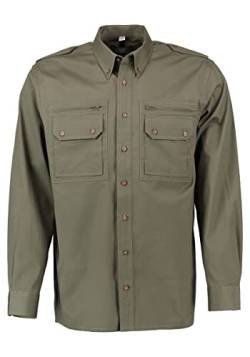 OS Trachten Herren Hemd Langarm Jagdhemd mit Button-Down-Kragen Egapey, Größe:43/44, Farbe:trachtengrün von OS Trachten