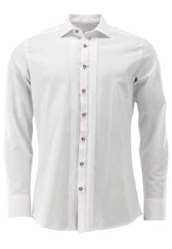 OS Trachten Herren Hemd Langarm Trachtenhemd mit Liegekragen Acanam, Größe:35/36, Farbe:weiß von OS Trachten