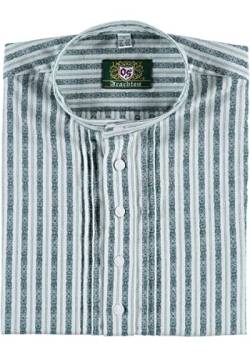 OS Trachten Herren Hemd Langarm Trachtenhemd mit Stehbundkragen Awosa, Größe:45/46, Farbe:trachtengrün von OS Trachten