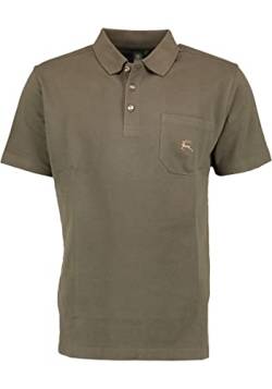 OS Trachten Herren Poloshirt Kurzarm Jagdshirt mit Liegekragen Niwio, Größe:L, Farbe:Khaki/Schlamm von OS Trachten