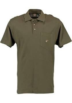 OS Trachten Herren Poloshirt Kurzarm Jagdshirt mit Polokragen Balun, Größe:4XL, Farbe:Oliv von OS Trachten