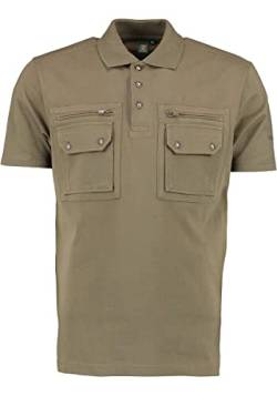 OS Trachten Herren Poloshirt Kurzarm Jagdshirt mit Polokragen Fuzao, Größe:XL, Farbe:Khaki/Schlamm von OS Trachten