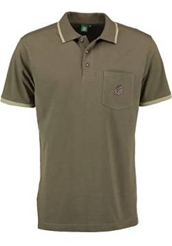 OS Trachten Herren Poloshirt Kurzarm Jagdshirt mit Polokragen Sonky, Größe:4XL, Farbe:Khaki/Schlamm von OS Trachten