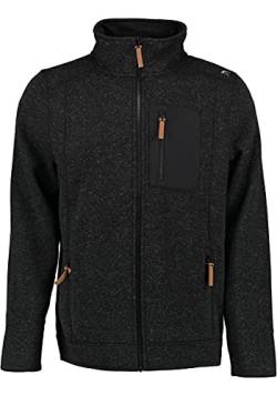 OS Trachten Orbis Herren Fleecejacke Strickfleecejacke Freizeitjacke mit Stehkragen hochgeschlossen Nucku, Größe:5XL, Farbe:anthrazit von OS Trachten