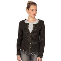 OS-Trachten Strickfleecejacke Strickjacke NEUWIED dunkelgrün von OS-Trachten