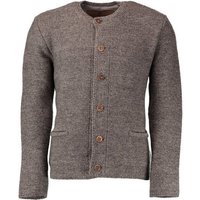 OS-Trachten Strickjacke Fudei Trachten-Wolljacke mit Rundhalsausschnitt und Paspeltaschen von OS-Trachten