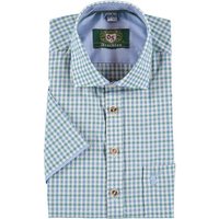 OS-Trachten Trachtenhemd Gafoo Herren Kurzarmhemd mit Hirsch-Stickerei auf der Brusttasche von OS-Trachten