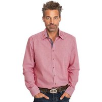 OS-Trachten Trachtenhemd Karo Langarmhemd MAISACH rot (Slim Fit) von OS-Trachten