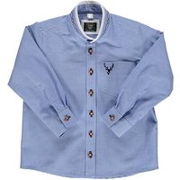 OS-Trachten Trachtenhemd Smaku Jungen Langarmhemd mit Hirsch-Stickerei auf der Brusttasche von OS-Trachten