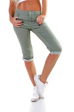 OSAB-Fashion 11036 Damen Caprihose Capri Hose Sommer Pants 3/4Hose Slimfit auch Übergrößen von OSAB-Fashion