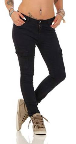 OSAB-Fashion 11426 Slimfit Damen Jeans Röhrenjeans Hose Damenjeans Boyfriend Cargostyle von OSAB-Fashion