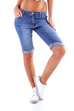 OSAB-Fashion 311232 Damen Jeans Shorts Kurze Hose Hotpants Bermudas Baggy Boyfriend Übergrößen von OSAB-Fashion