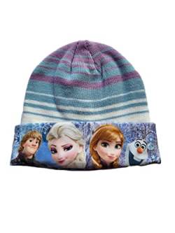 OSAB 44020 Kinder Baby Beanie Mütze DISNEY FROZEN Die Eiskönigin Anna Elsa Babymütze (lila, 54cm) von OSAB