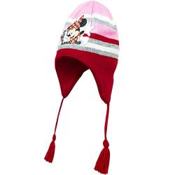 OSAB 44028 Kinder Winter Mütze Disney Minnie Mouse Minnie Maus (rot, 52cm) von OSAB