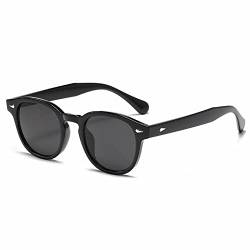 OSAGAMA Vintage Retro Runde Sonnenbrille für Damen Herren Fashion Brille Schwarz von OSAGAMA