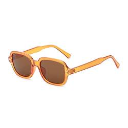 OSAGAMA Vintage Retro Sonnenbrille für Damen Herren Fashion Square Sonnenbrille Fashion Braun von OSAGAMA