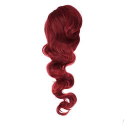 OSALADI 80 Cosplay-zubehör Rosa Lockige Perücke Perücken Für Frauen Glatte Echthaarperücke Weiße Perücke Sichere Haarperücke Synthetische Gewellte Perücken Halloween Damen Rote Haare von OSALADI