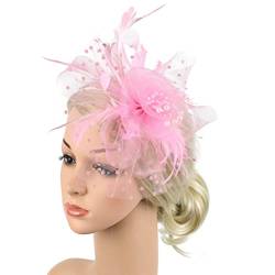 OSALADI Fascinator Stirnband Für Fascinator Hut Stirnband Fascinator Haarspangen Schleier-fascinator-stirnband Tea-party-stirnband-hut Blumenkopfbedeckungen 20er Schallwand Damen Feder von OSALADI