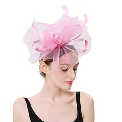 OSALADI Fascinatoren Hut für Mesh Fascinatoren Haar Hoop Womens Tea Party Stirnband Faszinator Stirnband für Bankett Lila Tiara von OSALADI
